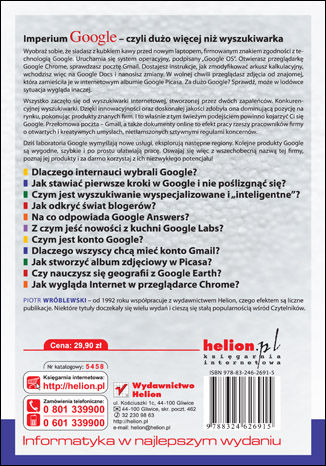 Tylna okładka: Aplikacje Google. Wykorzystaj potencjał darmowych narzędzi