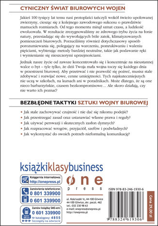 Tylna okładka: Sztuka wojny biurowej