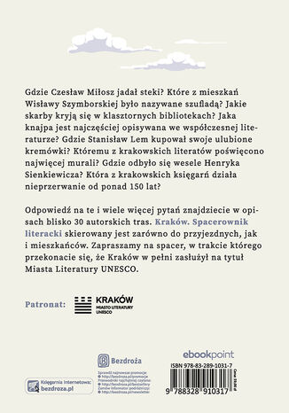 Tylna okładka: Kraków. Spacerownik literacki