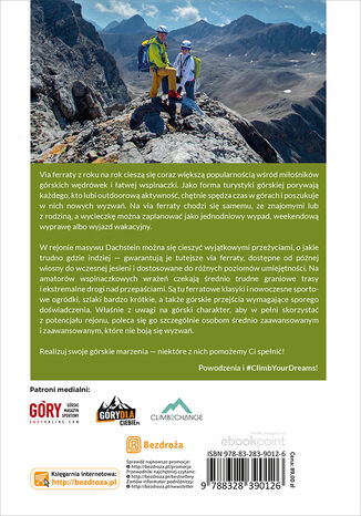 Tylna okładka: Najpiękniejsze ferraty. Dachstein