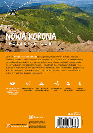 Tylna okładka: Nowa Korona Polskich Gór. MountainBook. Wydanie 1
