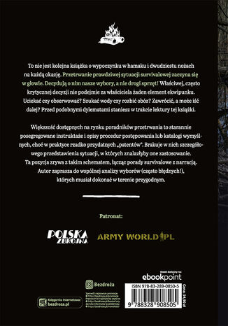 Tylna okładka: Survival: sztuka wyboru. Bushcraft i eksploracja