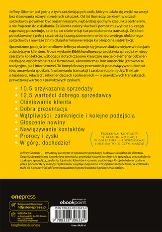 Tylna okładka: Biblia handlowca. Najbogatsze źródło wiedzy o sprzedaży. Wydanie III