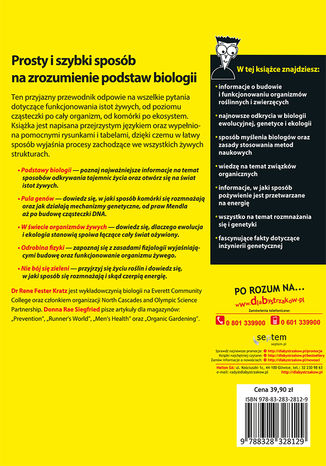 Biologia dla bystrzaków. Wydanie II René Fester Kratz, Donna Rae Siegfried - tył okładki książki