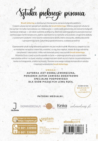 Tylna okładka: Brush lettering dla początkujących