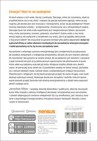 Tył okładki książki/ebooka Święty spokój. Instrukcja obsługi emocji