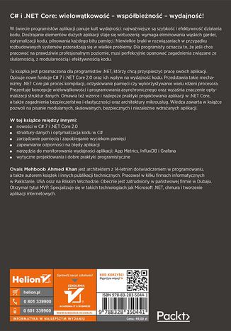 Tylna okładka: C# 7 i .NET Core 2.0. Programowanie wielowątkowych i współbieżnych aplikacji