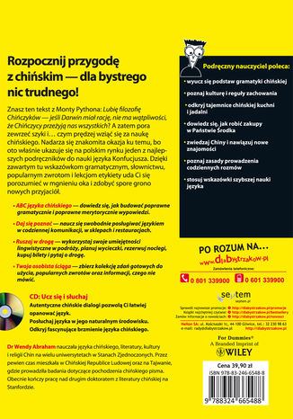 Tylna okładka: Chiński dla bystrzaków