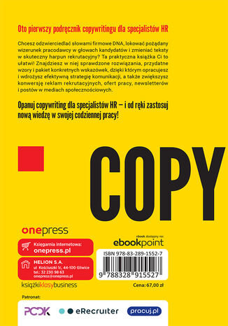 Tylna okładka: Copywriting w rekrutacji i employer brandingu