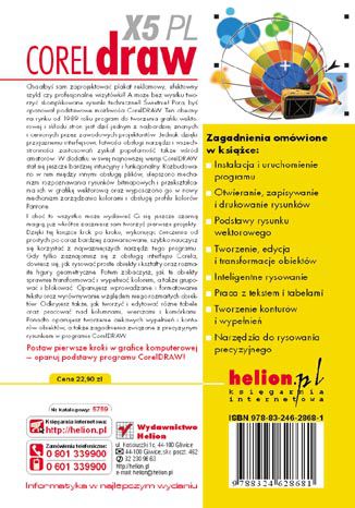 Tylna okładka: CorelDRAW X5 PL. Ćwiczenia praktyczne