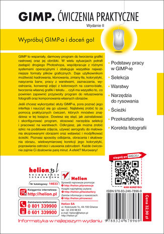 Tylna okładka: GIMP. Ćwiczenia praktyczne. Wydanie II