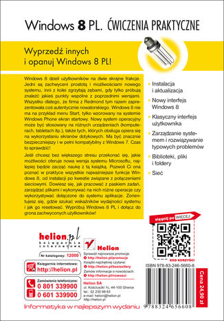 Windows 8 PL. Ćwiczenia praktyczne Danuta Mendrala, Marcin Szeliga - tył okładki ebooka