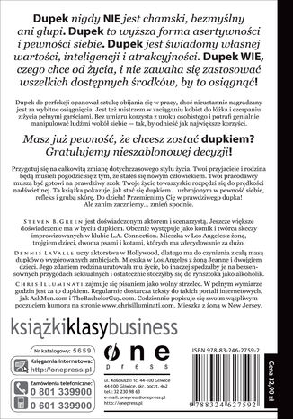 Tylna okładka: Dupkologia, czyli nauka rozpychania się łokciami