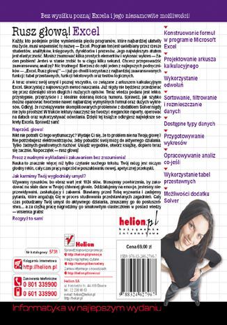 Tylna okładka: Excel. Rusz głową!