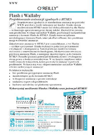 Tylna okładka: Flash i Wallaby. Projektowanie animacji zgodnych z HTML5