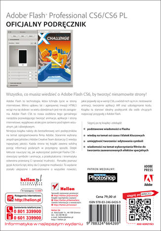 Adobe Flash Professional CS6/CS6PL. Oficjalny podręcznik Adobe Creative Team - tył okładki książki