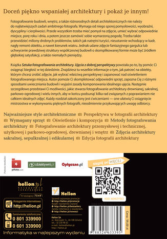 Tylna okładka: Sztuka fotografowania architektury. Ujęcia z dobrej perspektywy