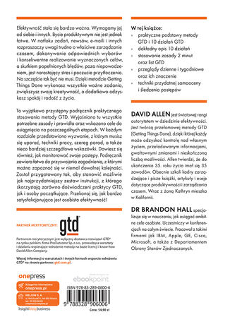 Tylna okładka: Getting Things Done w praktyce. 10 kroków do efektywności bez stresu