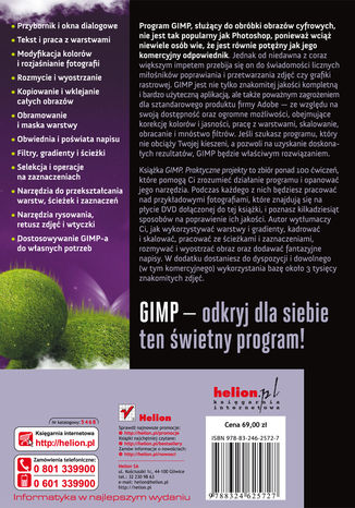 Tylna okładka: GIMP. Praktyczne projekty. Wydanie II