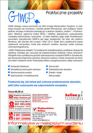 Tylna okładka: GIMP. Praktyczne projekty