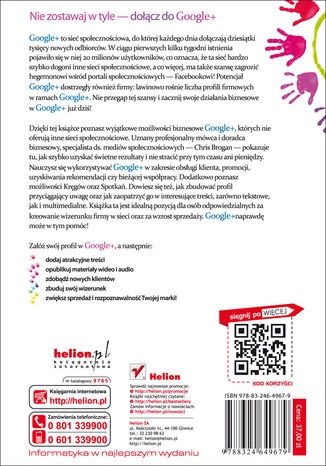 Google+ dla biznesu Chris Brogan - tył okładki ebooka