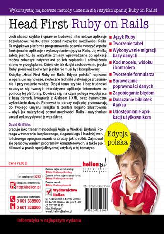 Tylna okładka: Head First Ruby on Rails. Edycja polska