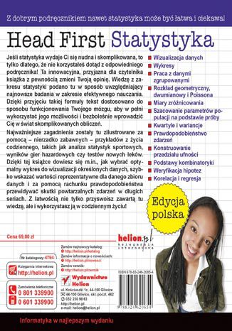 Tylna okładka: Head First. Statystyka. Edycja polska