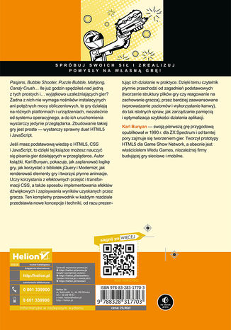 Tylna okładka: HTML5. Tworzenie gier z wykorzystaniem CSS i JavaScript