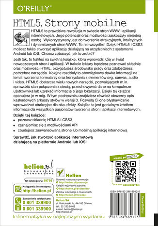 Tylna okładka: HTML5. Strony mobilne