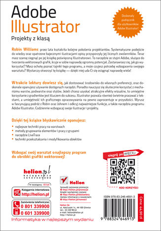 Adobe Illustrator. Projekty z klas Robin Williams, John Tollett - ty okadki ksiki
