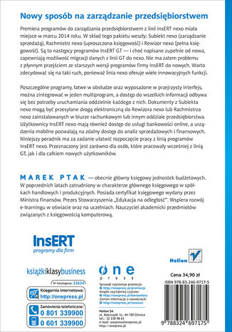 Tylna okładka: InsERT nexo: Subiekt, Rachmistrz, Rewizor