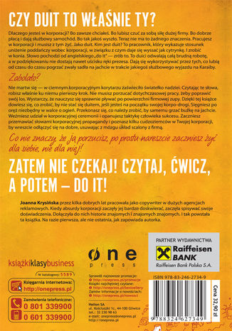 Tylna okładka: Homo corporaticus, czyli przewodnik przetrwania w korporacji