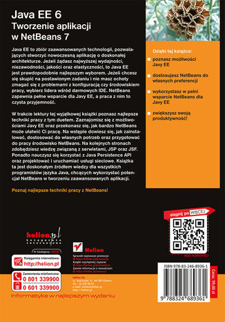 Tylna okładka: Java EE 6. Tworzenie aplikacji w NetBeans 7