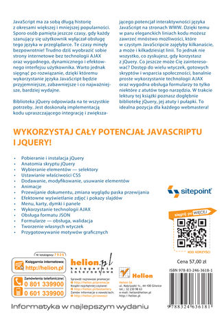 Tylna okładka: jQuery. Od nowicjusza do wojownika ninja