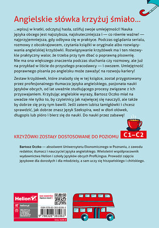Tylna okładka: Krzyżówki angielskie poziom C1 - C2