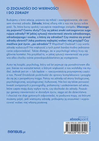 Tylna okładka: Zdrada. (Nie)wierna towarzyszka związków