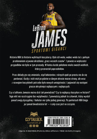 LeBron James. Sportowi giganci Maciej Gaweł - tył okładki książki