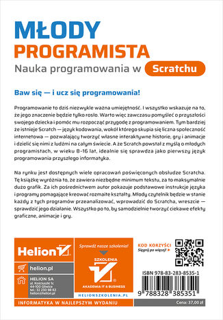 Tylna okładka: Młody programista. Nauka programowania w Scratchu