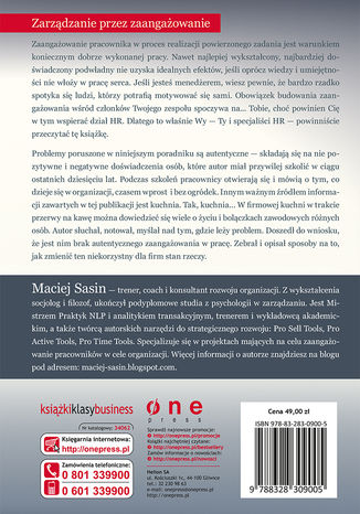 Budowanie zaangażowania, czyli jak motywować pracowników i rozwijać ich potencjał Maciej Sasin - tył okładki książki
