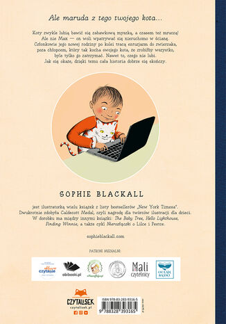 Kot maruda Sophie Blackall - tył okładki ebooka