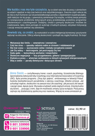 Tylna okładka: Pracuj z głową! Spraw, by Twoja praca stała się łatwa, lekka i przyjemna