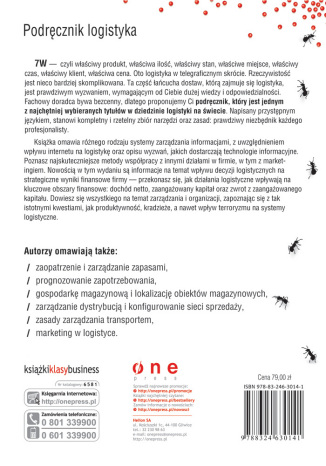 Tylna okładka: Nowoczesna logistyka. Wydanie X