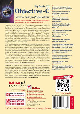 Tylna okładka: Objective-C. Vademecum profesjonalisty. Wydanie III