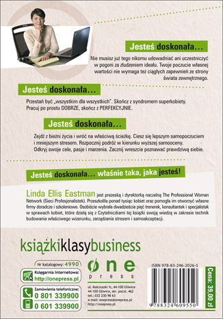 Tylna okładka: Doskonała bez przymusu. Specjalistka w pracy