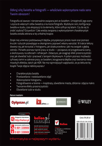 Tylna okładka: Oświetlenie. Kreatywna fotografia