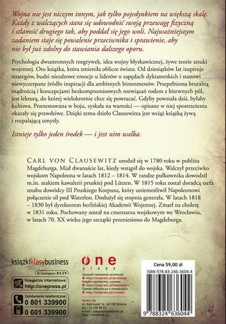 Tył okładki książki/ebooka O wojnie. Podręcznik stratega