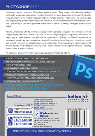 Tylna okładka: Photoshop CS5 PL. Ilustrowany przewodnik