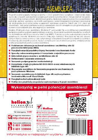 Tylna okładka: Praktyczny kurs asemblera. Wydanie II