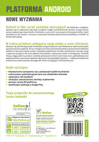 Tylna okładka: Platforma Android. Nowe wyzwania
