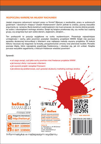 Tylna okładka: Podręcznik freelancera. Tajniki sukcesu niezależnego projektanta stron WWW. Smashing Magazine